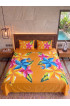 Hand Painted Rayon Bedsheet Set King Size